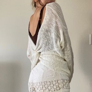 White Knit Top - Reversible